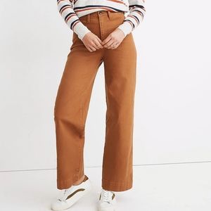 Madewell full length slim emmett tan pants